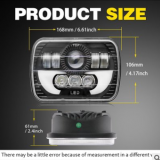 5x7方形jeep 試用于7寸吉普牧馬人大燈 重型貨車卡車改裝大燈方燈