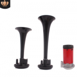 廠家直銷 汽車摩托車雙管電氣控喇叭 12V車用汽笛揚聲器 特價批發(fā)