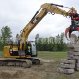 石頭抓斗抓石機(jī)廠家直銷 工程機(jī)械配挖掘機(jī)使用360度旋轉(zhuǎn)抓石器