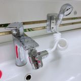 面盆全銅龍頭分水器洗臉盆水龍頭改裝花灑噴頭洗頭神器龍頭分流器