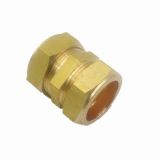 平板太陽能集熱器銅卡套式接頭25雙聯(lián)卡箍接頭銅水管鎖緊銅接頭