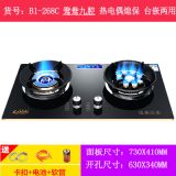 廠家直銷燃?xì)庠铍p灶家用鋼化玻璃臺(tái)式嵌入式兩用煤氣灶九腔猛火灶