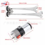 廠家直銷汽車摩托車改裝12V雙管電控氣喇叭帶氣泵鳴笛大貨車喇叭