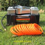 220V家用交流電雙缸輪胎打氣泵充氣泵打氣機(jī)籃球打氣筒汽車充氣泵