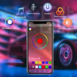 汽車(chē)氛圍燈LED裝飾燈APP16彩聲控氣氛燈BLE藍(lán)牙RGB無(wú)線音樂(lè)控制器