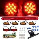 LED拖車(chē)尾燈 DOT方形防水車(chē)燈 卡車(chē)貨車(chē)拖車(chē)尾燈拖車(chē)燈套件TC-14