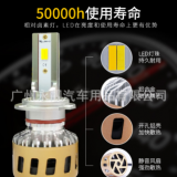 廠家直銷 新款三色溫汽車led大燈黃金光遠(yuǎn)光近光遠(yuǎn)近光一體前照燈