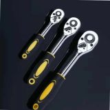 貨源1/4手動(dòng)單頭扳手 24齒正反雙向棘輪扳手 活動(dòng)棘輪扳手可定制