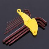 現(xiàn)貨供應(yīng)s2內(nèi)六角組套達(dá)克羅球頭古銅內(nèi)六角扳手套裝手動(dòng)扳手套組