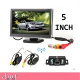 倒車無(wú)線車載后視攝像頭 高清 防水 5寸支架無(wú)線顯示器