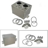 汽車改裝燃油箱 3L雙孔燃油泵鋁合金燃油箱 AN6螺紋副油箱 副油壺