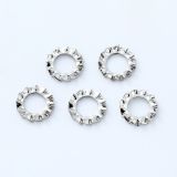 廠家供應(yīng)碳鋼鋼帶齒止動防松動墊圈 外鋸多齒發(fā)黑墊圈