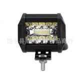 廠家直銷(xiāo)新款汽車(chē)led工作燈三目款4英寸60w雙排長(zhǎng)條越野車(chē)頂射燈