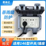 戶外防水盒插座二開兩位多功能五孔/三孔充電防暴雨明裝浴室家用