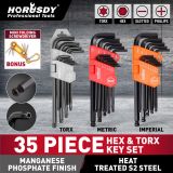 HORUSDY牌35件套內六角扳手球頭米字頭T型