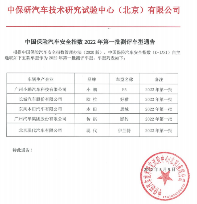 中保研今年第一撞！小鵬P5和本田思域&ldquo;正面25%偏置碰&rdquo;最受關(guān)注