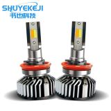 F2led汽車大燈h4單色雙色三色遠光近光led大燈h7 h11大功率燈泡