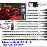 LED 12燈條 藍牙 RF摩托 全彩音樂氣氛燈 5050 防水底盤氛圍燈