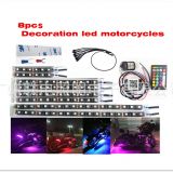 一拖八藍牙+RF遙控音樂底盤燈 摩托LED音樂防水氛圍燈