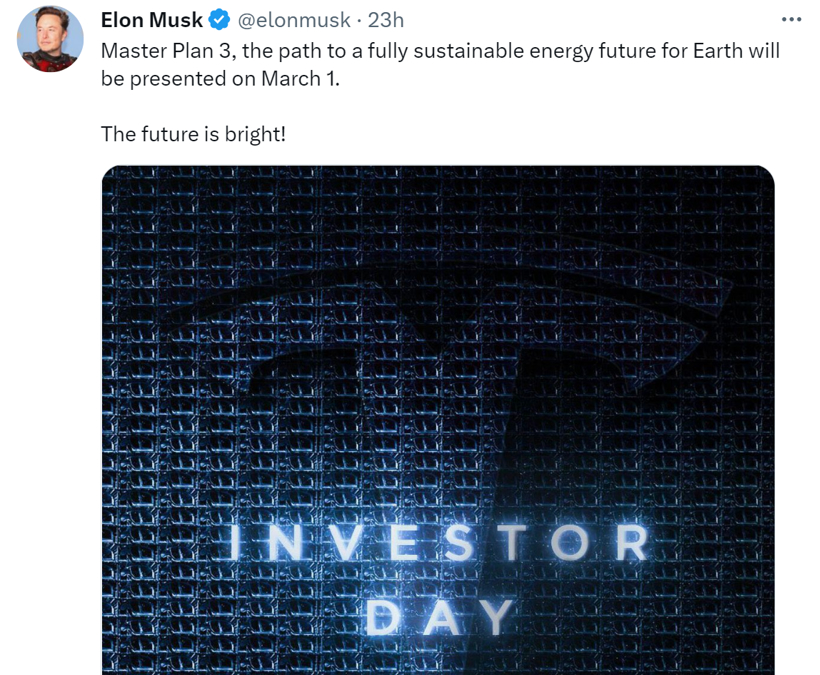 馬斯克：特斯拉秘密宏圖第三篇章即將揭曉